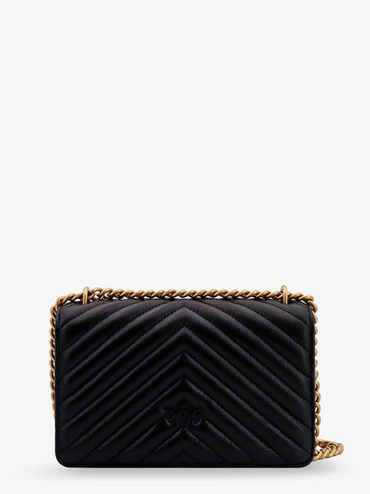 Pinko Love One Mini Matelassé Leather Shoulder Bag
