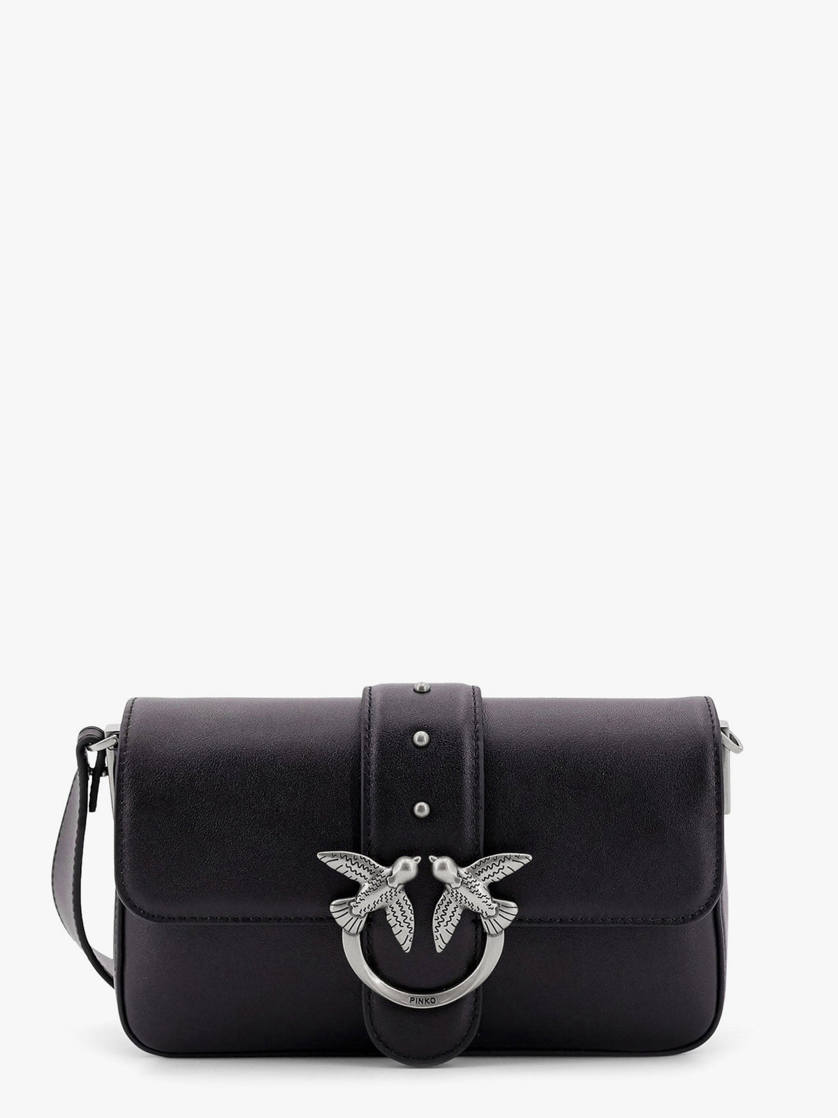 Pinko Love one mini leather shoulder bag - Nero