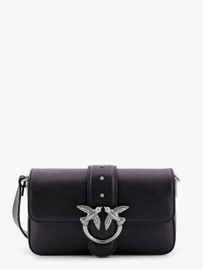 Pinko Love one mini leather shoulder bag - Nero