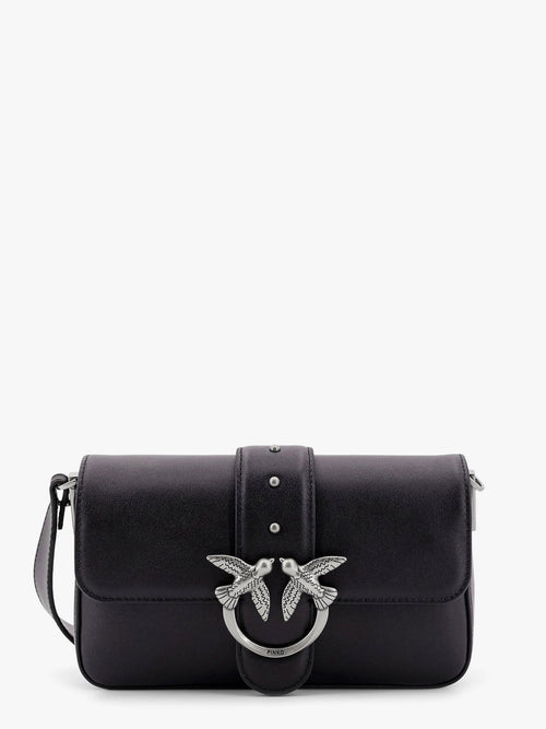 Pinko Love one mini leather shoulder bag - Nero