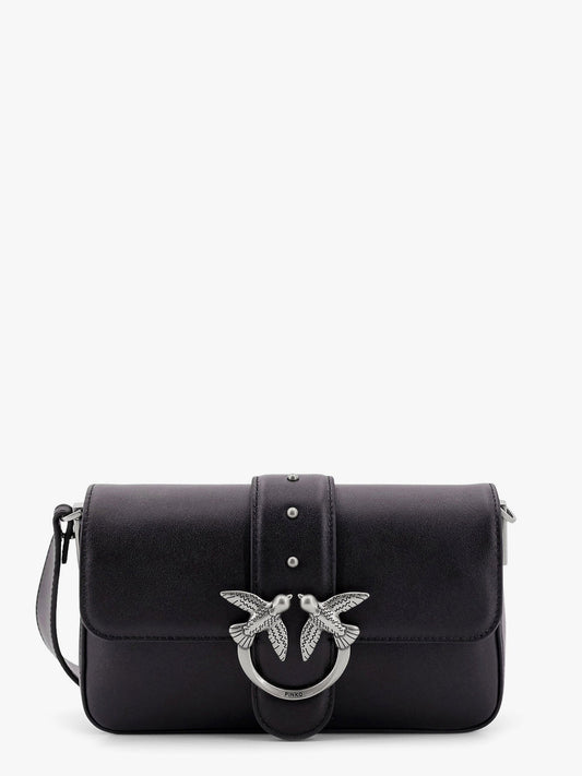 Pinko Love one mini leather shoulder bag - Nero