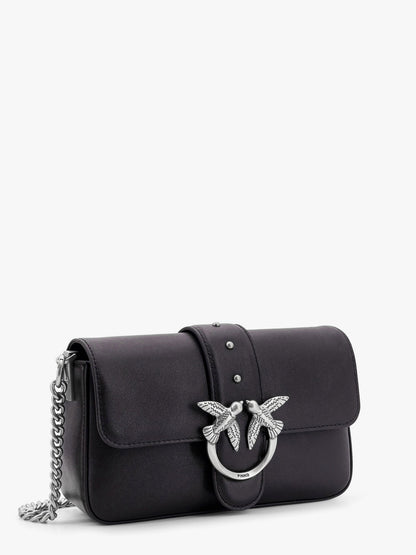 Pinko Love one mini leather shoulder bag - Nero