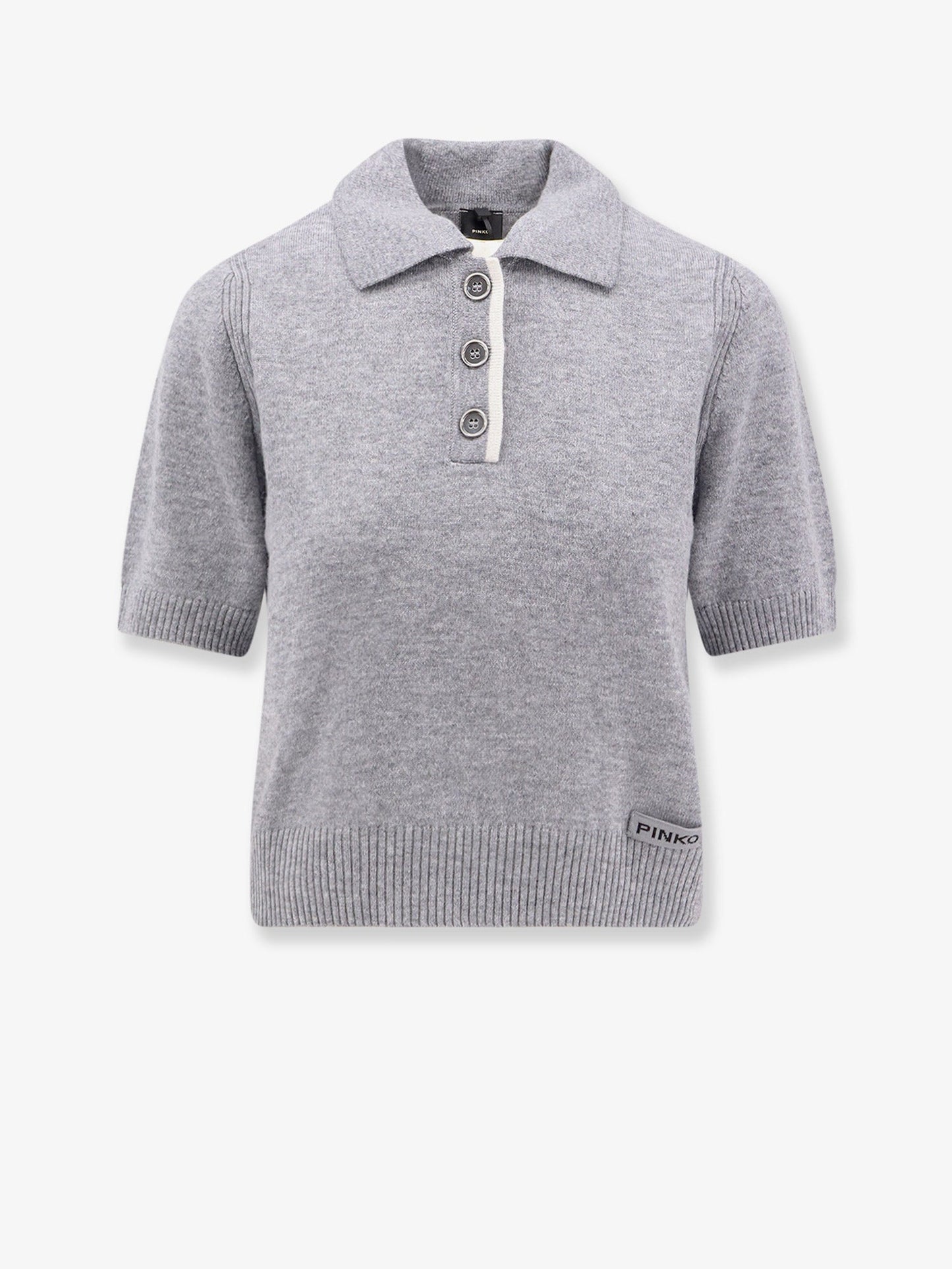 Pinko Gorgona Wool And Cashmere Polo Sweater