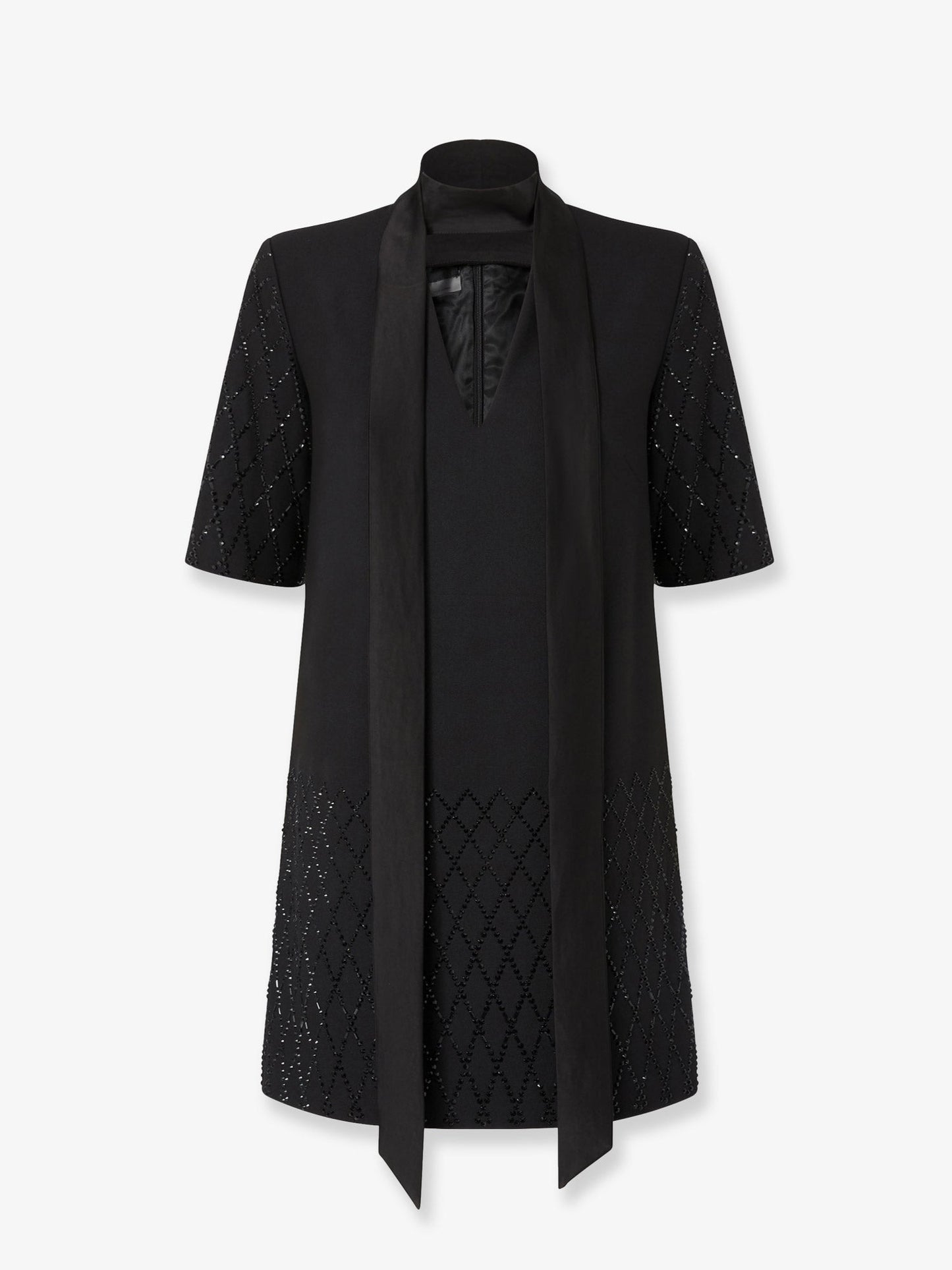 Pinko Lipogramma Short Dress With Rhinestones