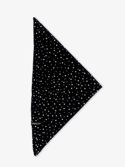 Pinko Svizzera Wool Scarf With Rhinestones