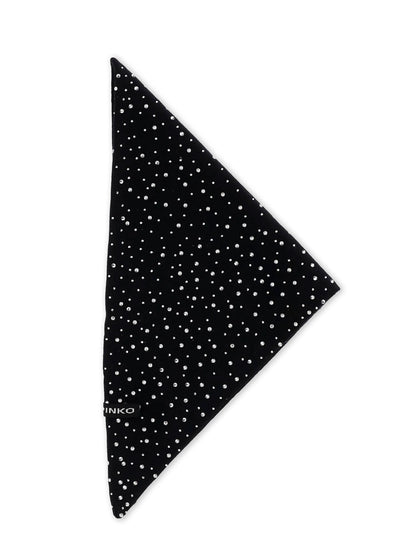 Pinko Svizzera Wool Scarf With Rhinestones