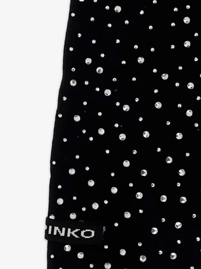 Pinko Svizzera Wool Scarf With Rhinestones