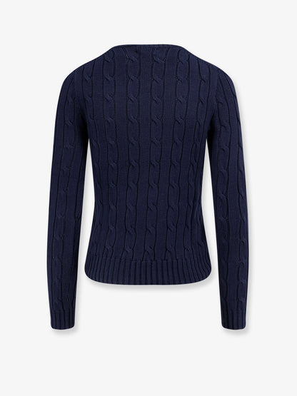 Polo Ralph Lauren Cotton Sweater With Embroidered Logo On The Front