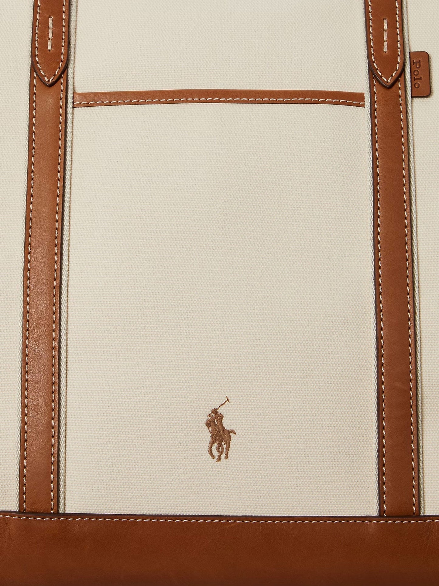 Polo Ralph Lauren Canvas Travel Bag With Leather Profiles