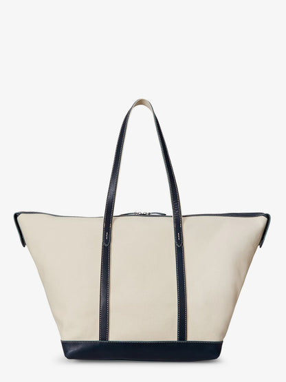 Polo Ralph Lauren Canvas Travel Bag With Leather Profiles