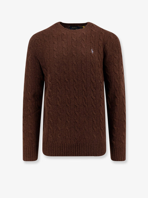 Polo Ralph Lauren Wool and cashmere cable knit sweater - Cacao Brown Heather