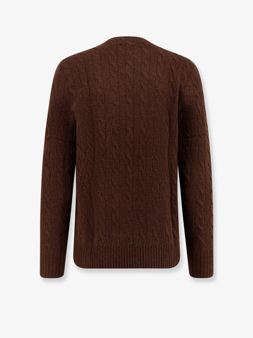 Polo Ralph Lauren Wool and cashmere cable knit sweater - Cacao Brown Heather