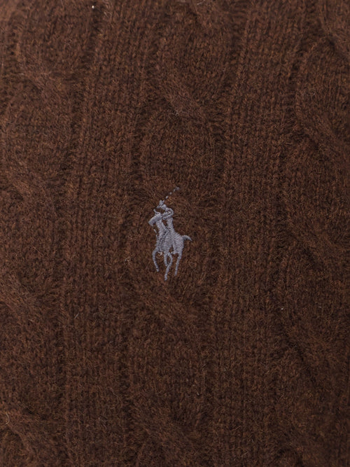 Polo Ralph Lauren Wool and cashmere cable knit sweater - Cacao Brown Heather