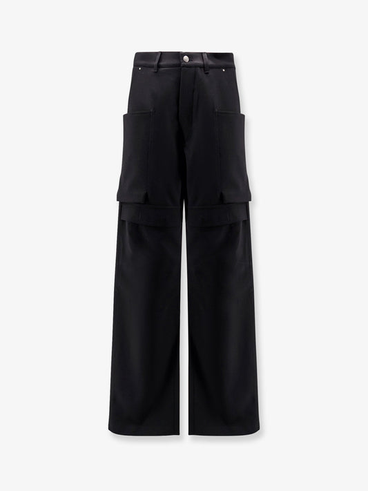 Rick Owens Stefan Cargo virgin wool trousers - Nero
