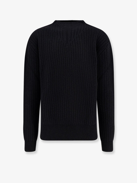 Rick Owens Fisherman Round Neck virgin wool sweater - Nero