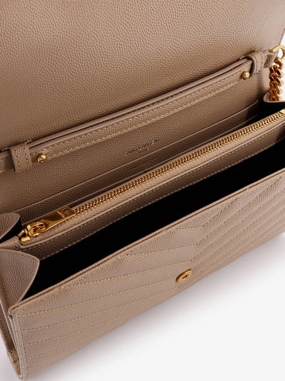 Saint Laurent Cassandre Pochette Grain De Poudre Leather Crossbody Bag