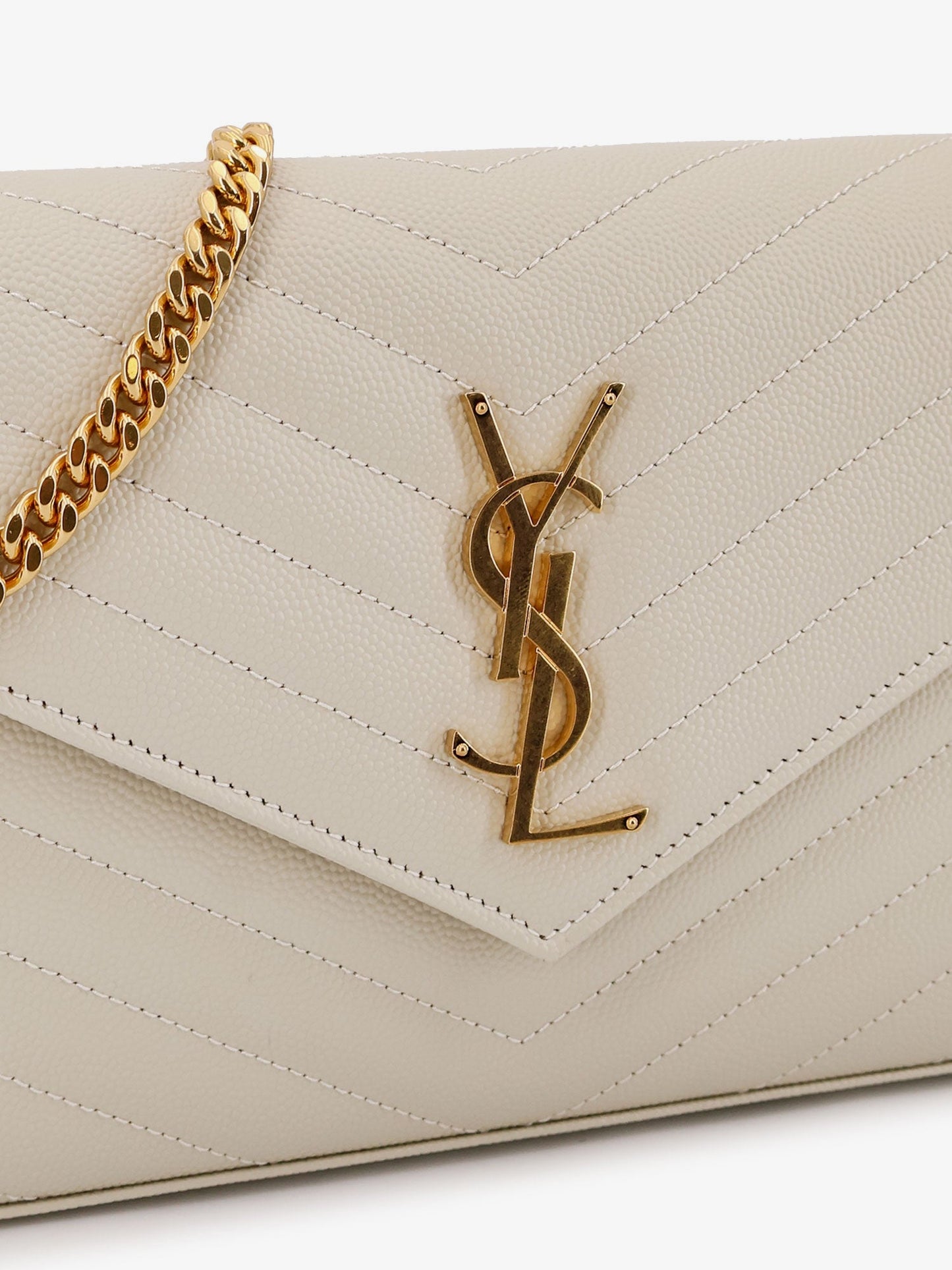 Saint Laurent Cassandre Pochette Grain De Poudre Leather Crossbody Bag