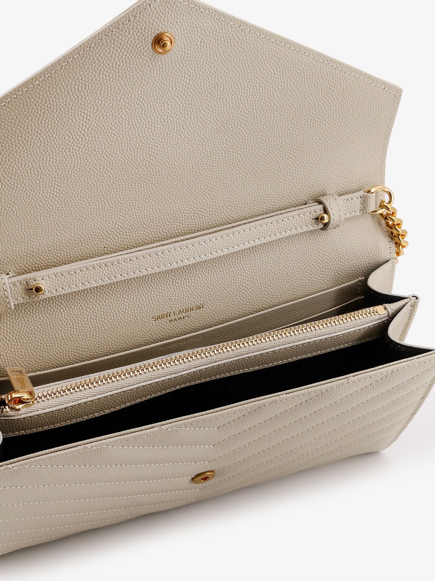 Saint Laurent Cassandre Pochette Grain De Poudre Leather Crossbody Bag