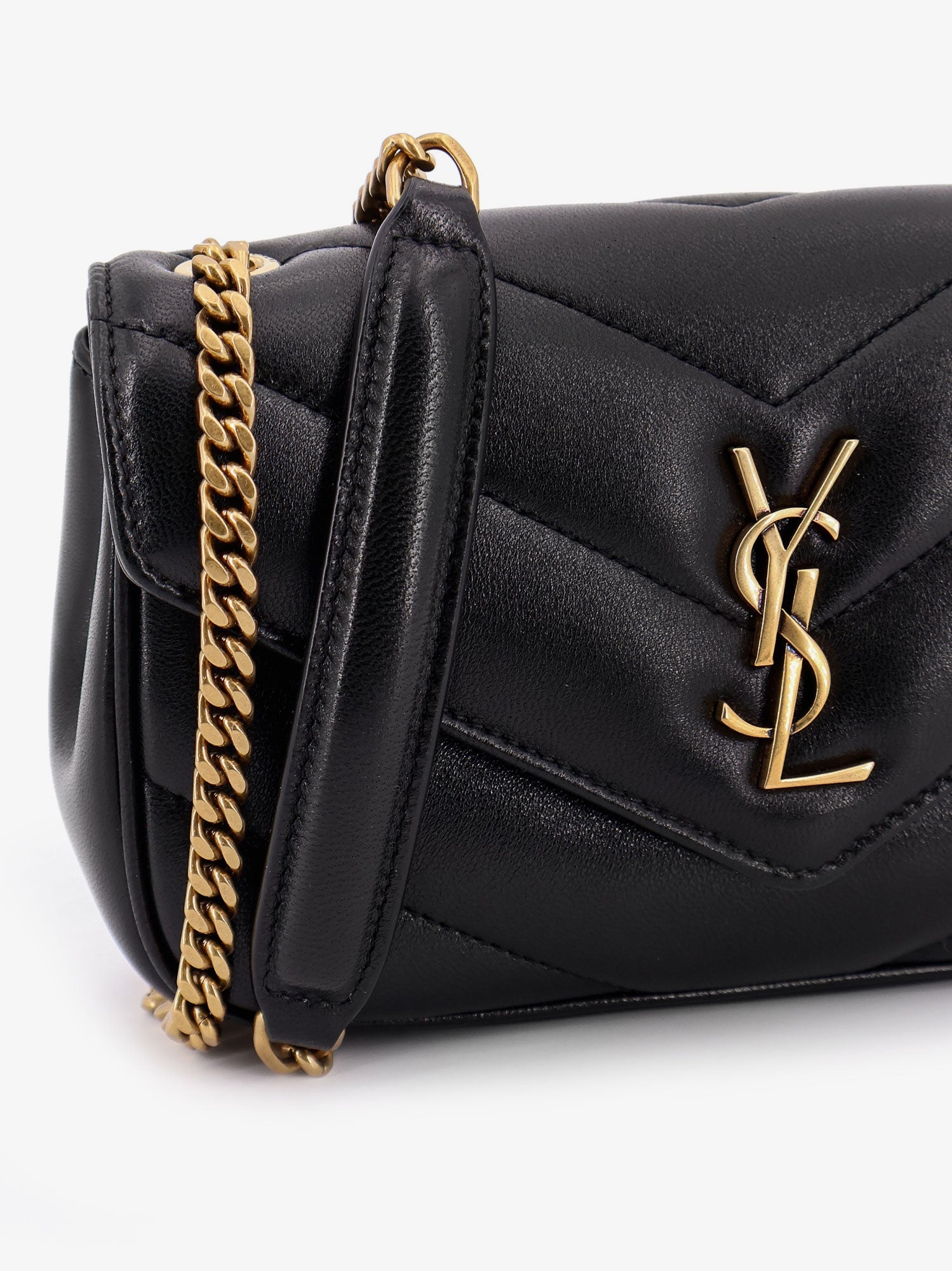 ショルダーバッグ・ポシェット Saint Laurent Loulou Mini Leather Shoulder Bag With Chevron LOULOU MINI in lambskin | Saint Laurent | YSL US