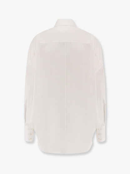 Stella Mccartney Oversize satin shirt - White