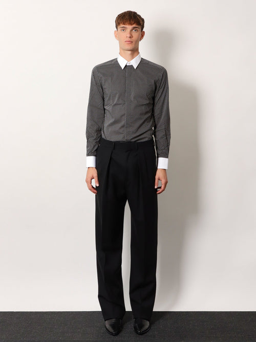 Tom Ford Microfantasy cotton shirt - Black&White