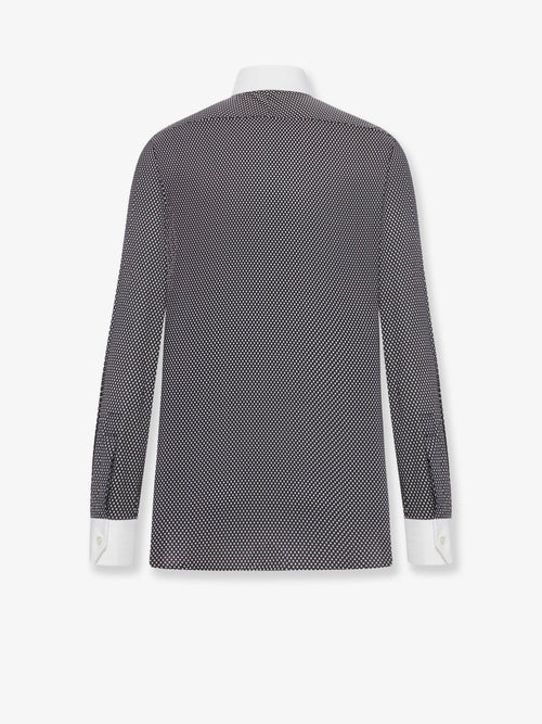 Tom Ford Microfantasy cotton shirt - Black&White