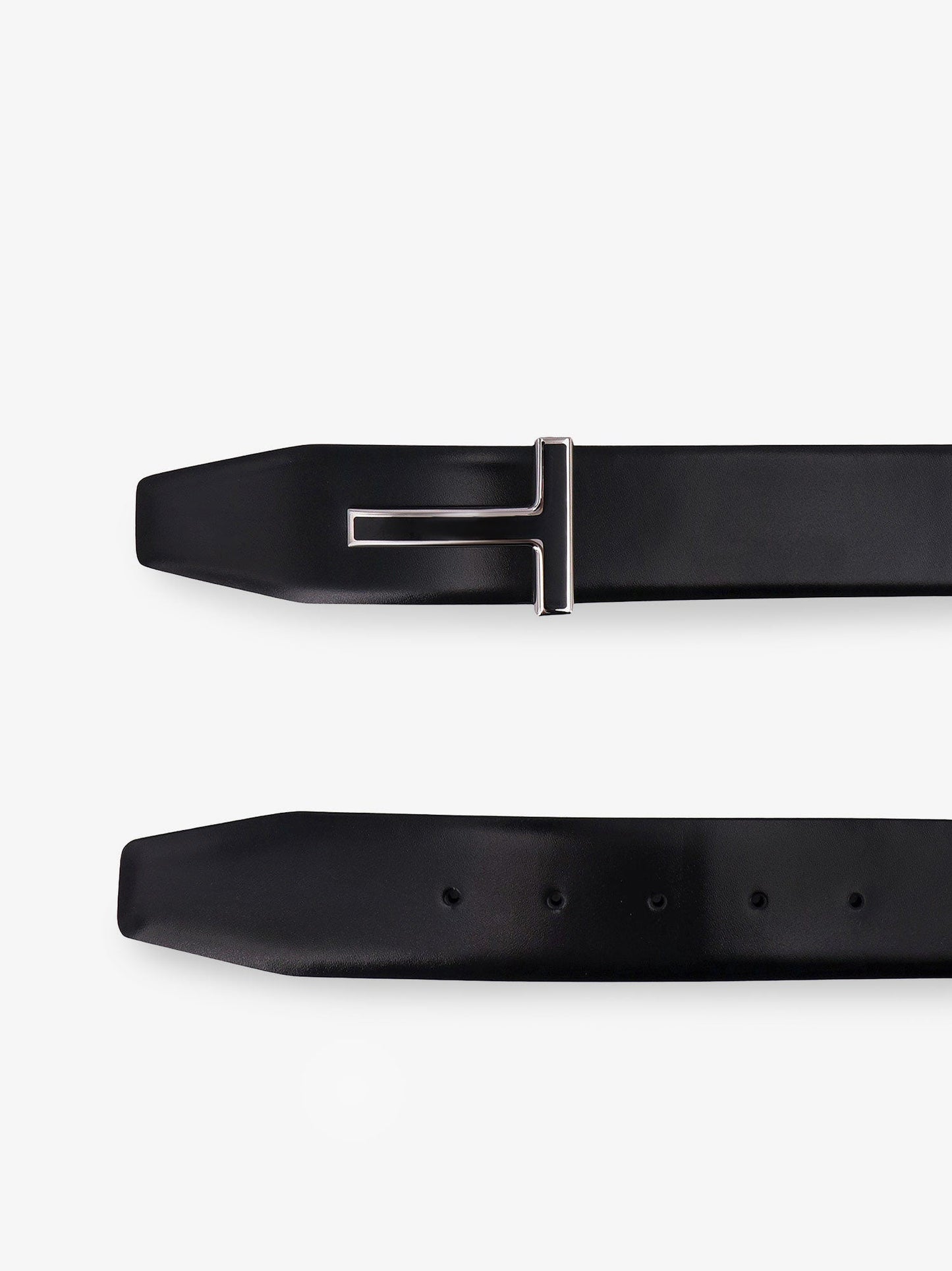 Tom Ford Leather Belt With Metal Logo Buckle