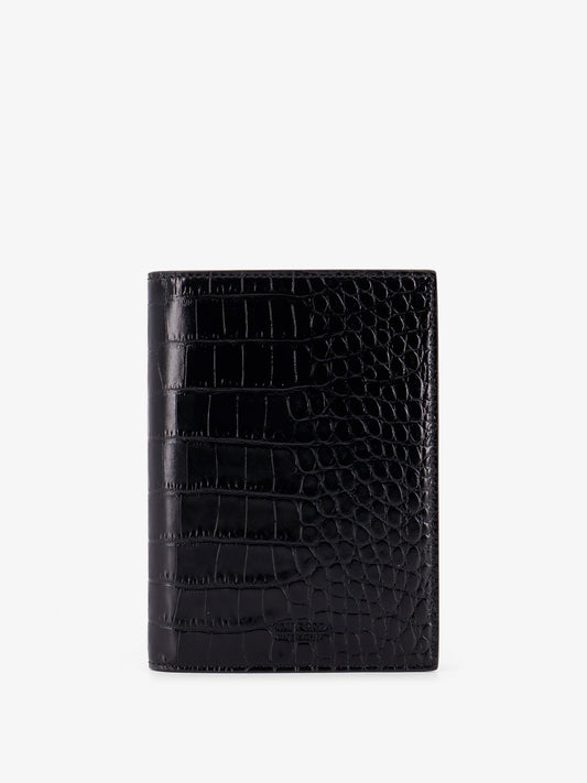 Tom Ford Leather Wallet With Crocodile Print