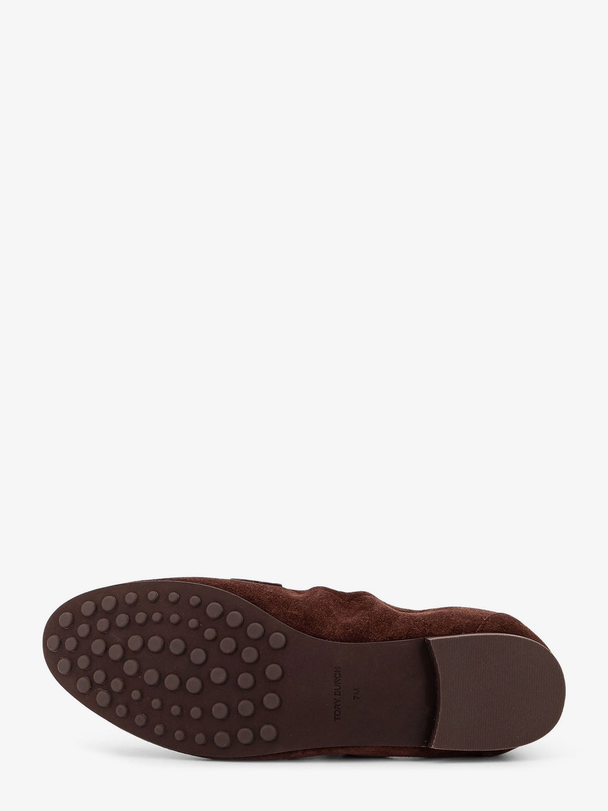 Tory Burch Suede loafer with metal logo detail - Black