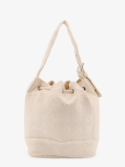 Tory Burch T Monogram Terry canvas bucket bag - New Ivory