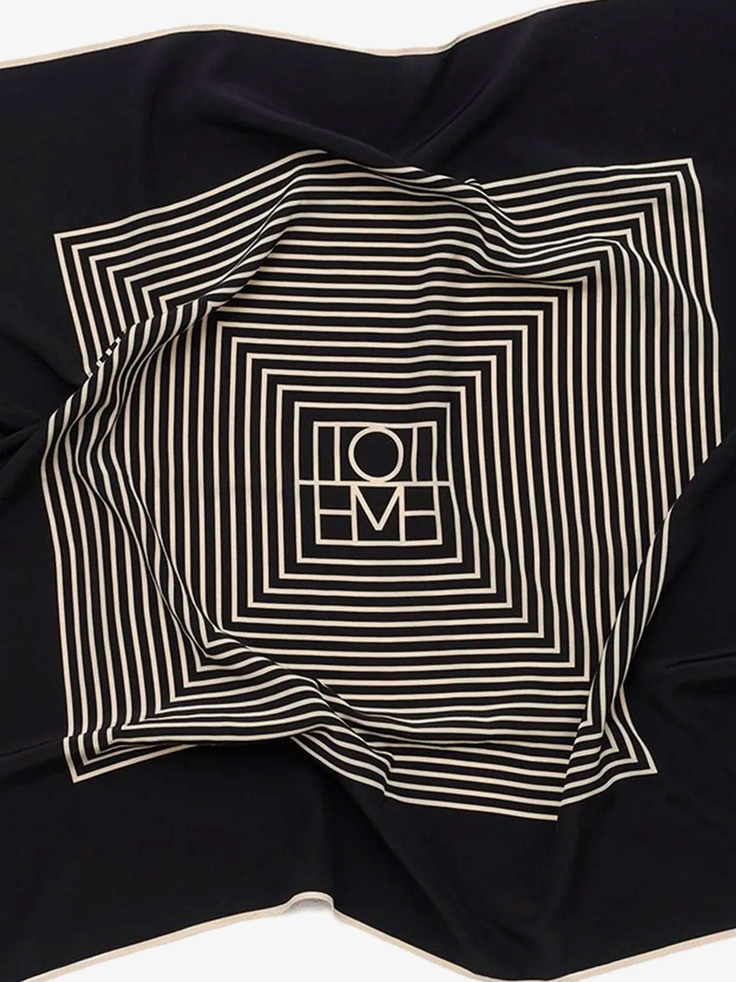 Toteme Silk Foulard With Centered Monogram Print