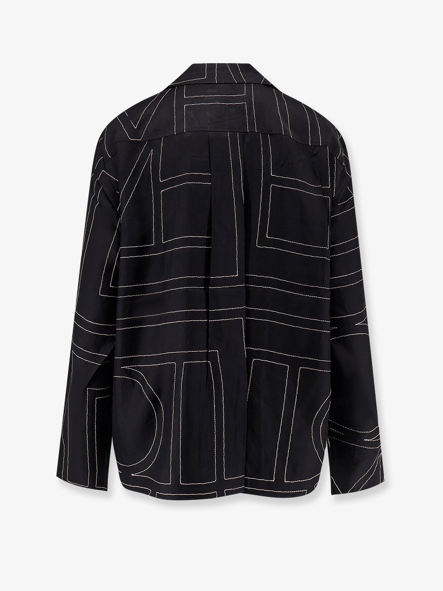 Toteme Silk Shirt With Monogram Logo Embroidery