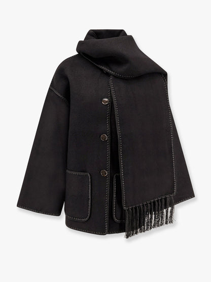 Toteme Embroidered Scarf Wool Blend Jacket