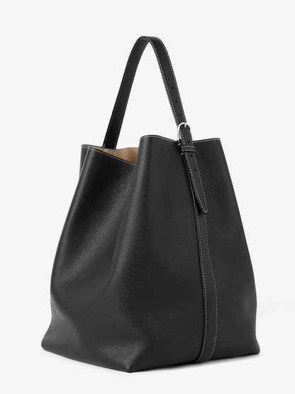 Toteme Leather Belted Tote Shoulder Bag