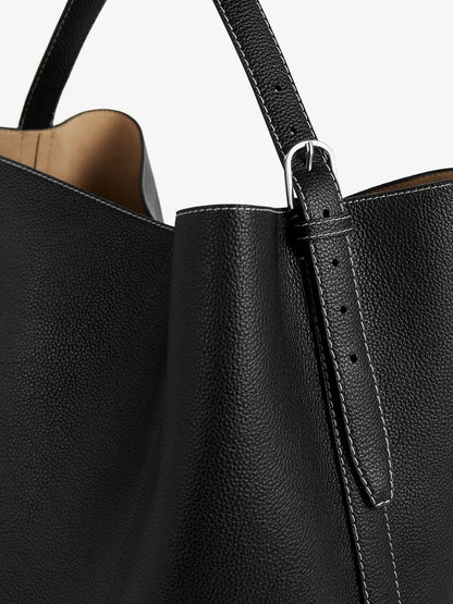 Toteme Leather Belted Tote Shoulder Bag