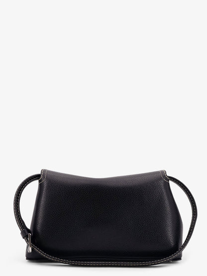 Toteme T Lock Leather Clutch With Contrasting Stitchings