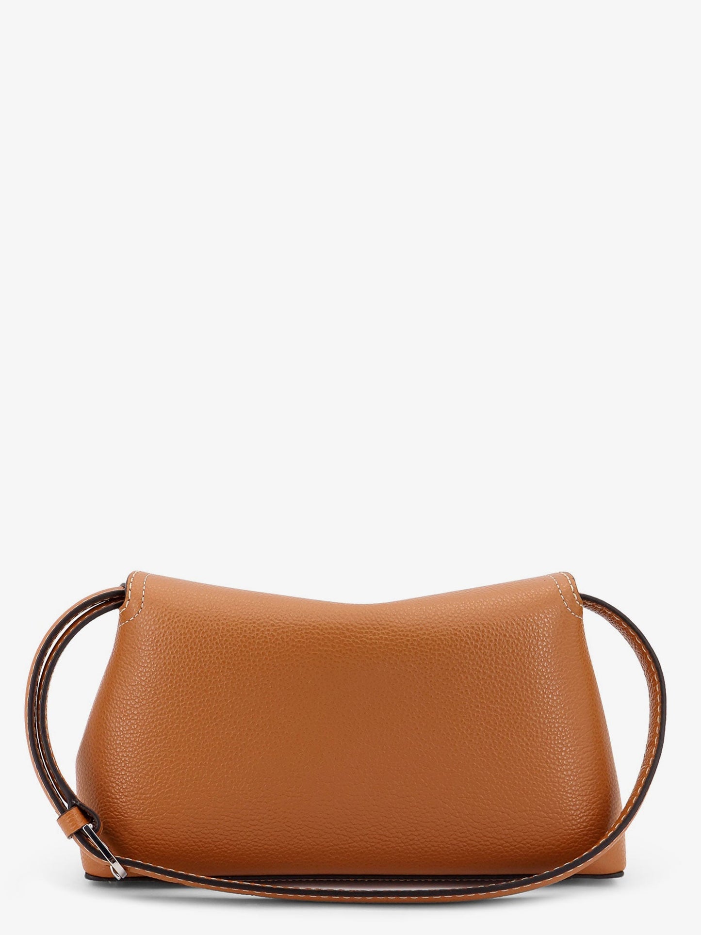 Toteme T Lock Leather Clutch With Contrasting Stitchings