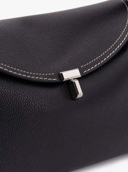Toteme T Lock Leather Handbag With Contrasting Stitching
