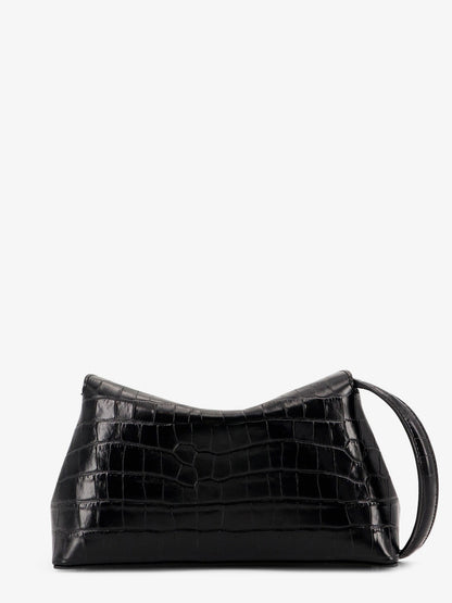 Toteme T Lock Clutch Leather Shoulder Bag With Croco Effect