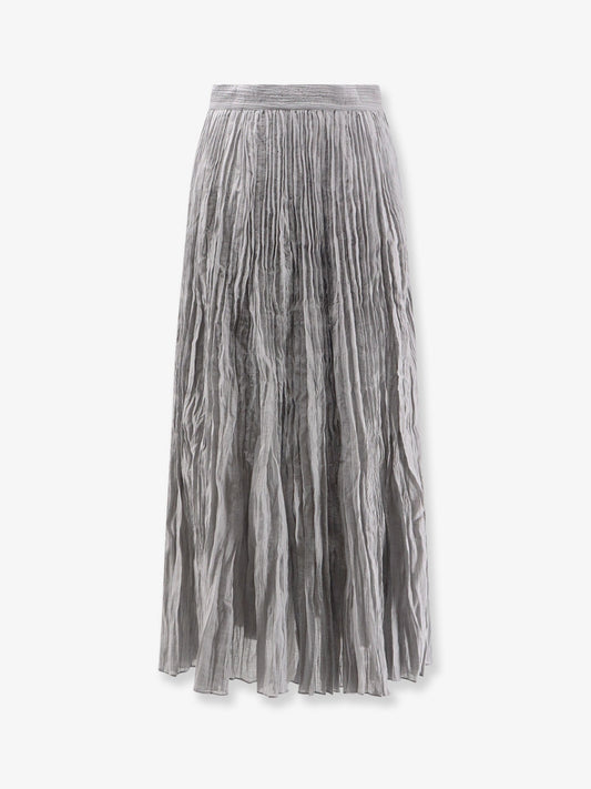 Toteme Crinkled Plissé Cotton Skirt