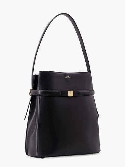 Toteme Belted Leather Bucket Bag