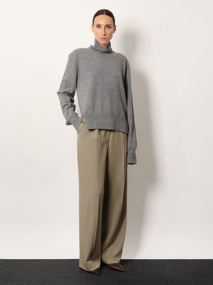 Toteme Cashmere turtleneck sweater - Grey Melange
