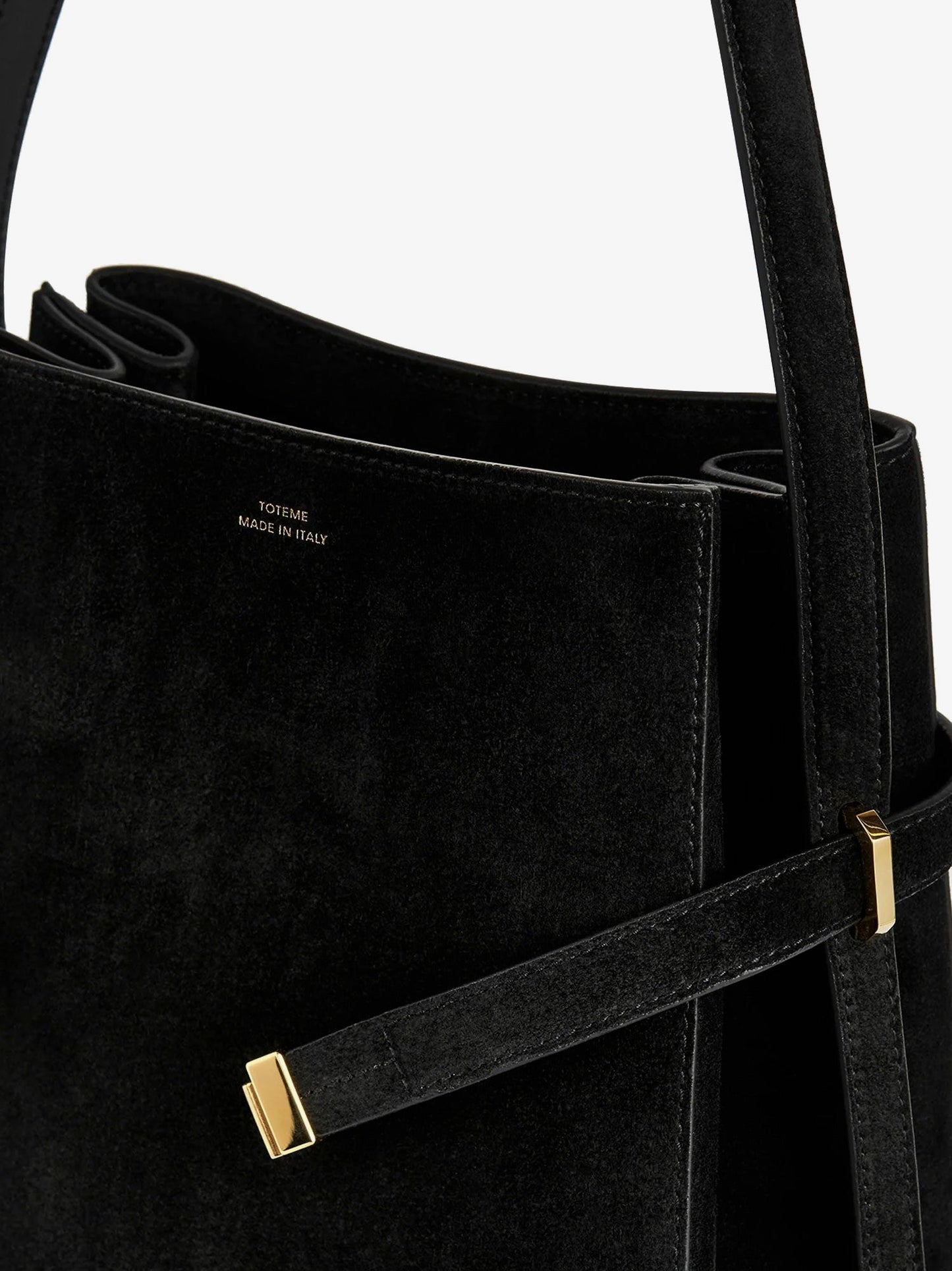 Toteme Belted Suede Bucket Bag