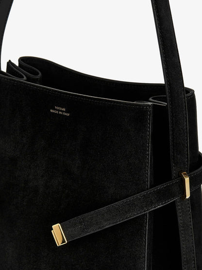 Toteme Belted Suede Bucket Bag