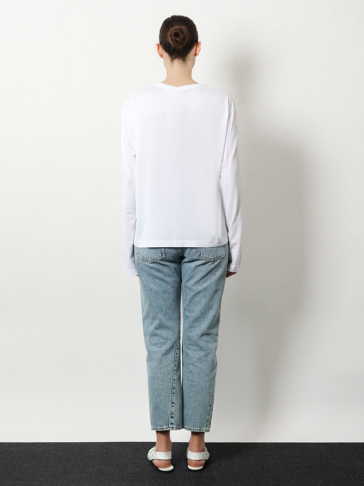 Toteme Classic Long-Sleeve lyocell and cotton T-shirt - White