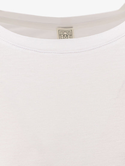 Toteme Classic Long Sleeve Lyocell And Cotton T Shirt