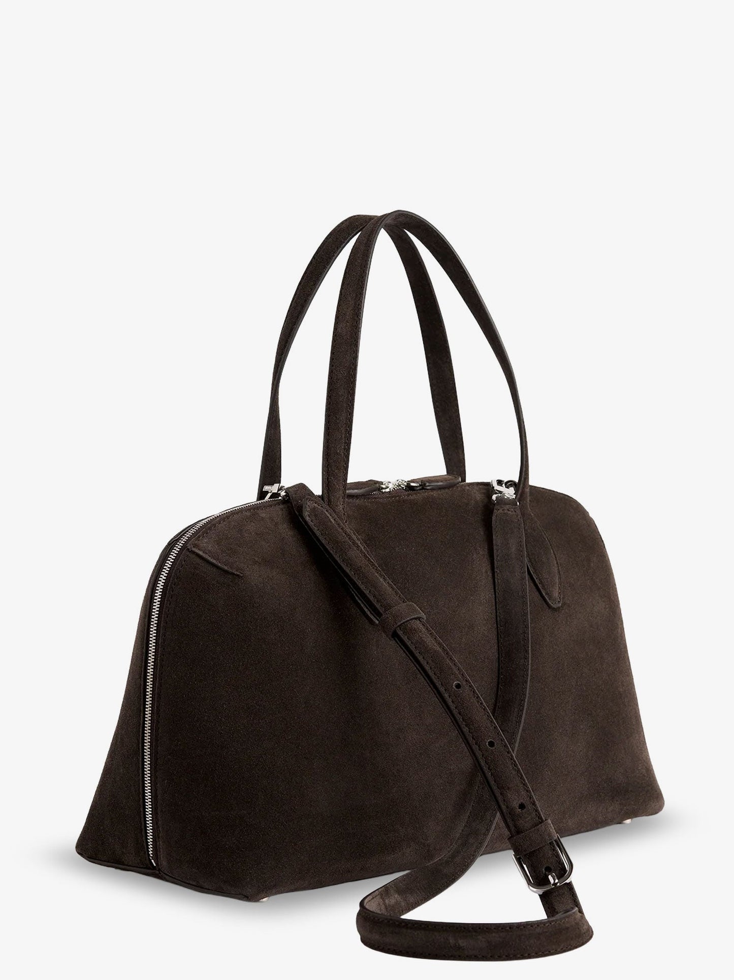 Toteme Leather Handbag With Engraved Logo On The Front