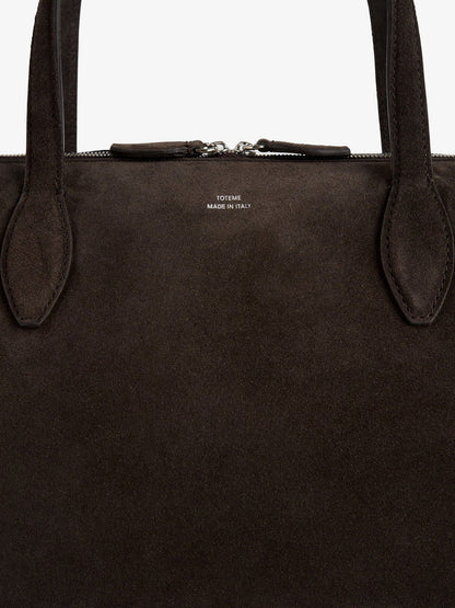 Toteme Leather Handbag With Engraved Logo On The Front