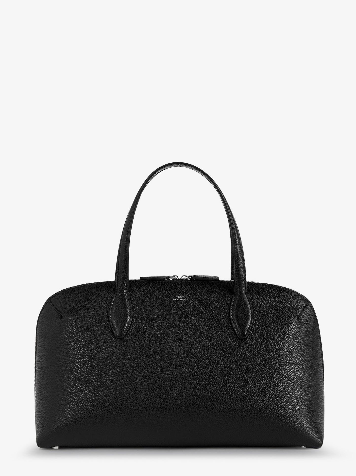 Toteme Leather Handbag With Engraved Logo On The Front