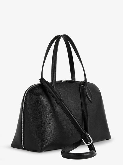 Toteme Leather Handbag With Engraved Logo On The Front